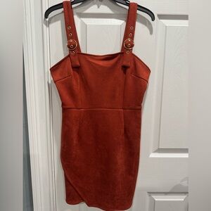 Forever 21 Rust Mini Dress with Buckle Straps